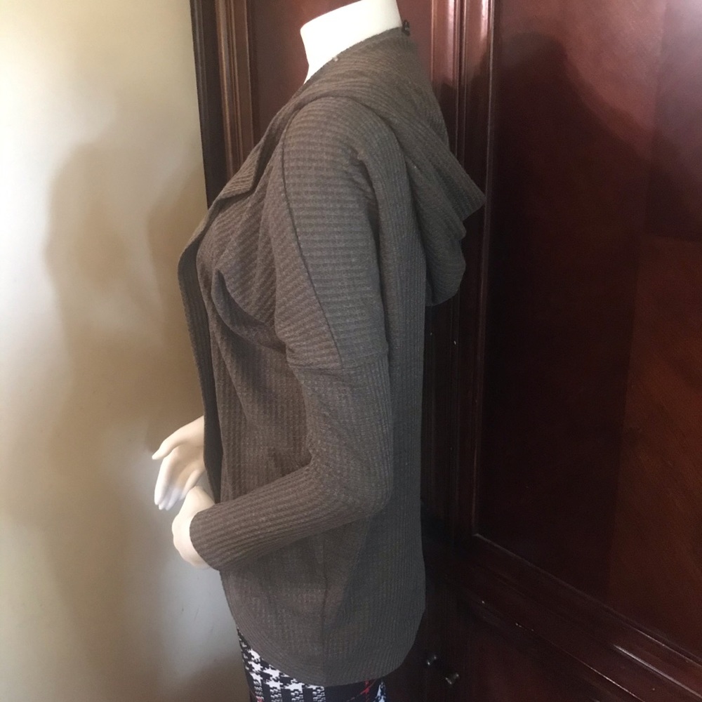 🆕 Final Touch Grayish Green Hooded Cardigan-Small - Picture 4 of 7